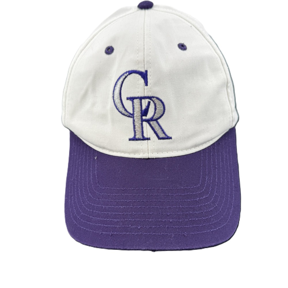 Colorado Rockies Hat Unisex OSFM White Purple Snapback MLB Logo Twins Enterprise